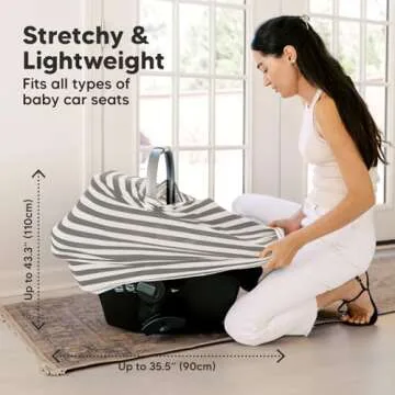 KeaBabies Ultra Soft Baby Car Seat Cover - Versatile & Stylish