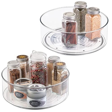 mDesign 9-inch Lazy Susan for Easy Kitchen Organization