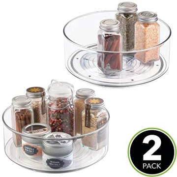 mDesign 9-inch Lazy Susan for Easy Kitchen Organization