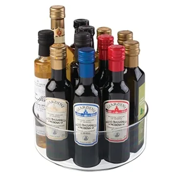 mDesign 9-inch Lazy Susan for Easy Kitchen Organization