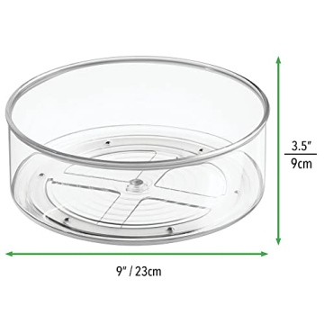 mDesign 9-inch Lazy Susan for Easy Kitchen Organization