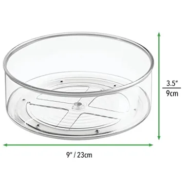 mDesign 9-inch Lazy Susan for Easy Kitchen Organization