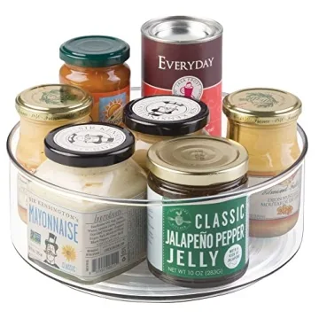 mDesign 9-inch Lazy Susan for Easy Kitchen Organization