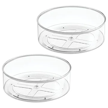 mDesign 9-inch Lazy Susan for Easy Kitchen Organization