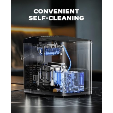 Self-Cleaning Ice Maker for Home & RV Use - Fast Ice!