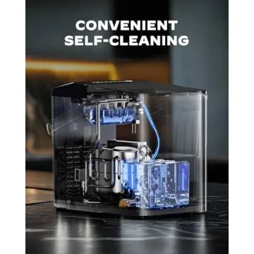 Self-Cleaning Ice Maker for Home & RV Use - Fast Ice!
