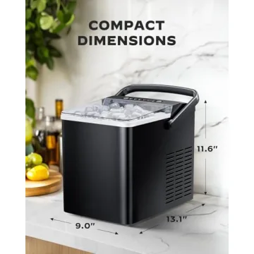 Self-Cleaning Ice Maker for Home & RV Use - Fast Ice!