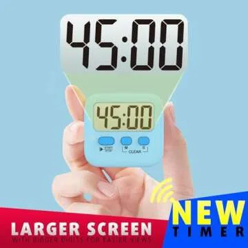 Antonki 2 Pack Digital Timer for Kids, Magnetic Countdown Kitchen Timers for Cooking, Egg, Classroom, Teacher, Exercise, Study, Oven - Battery Included