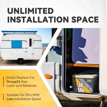 Power Queen 12V 100Ah LiFePO4 Battery for RV and Solar