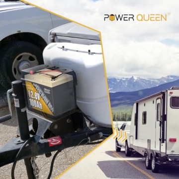 Power Queen 12V 100Ah LiFePO4 Battery for RV and Solar