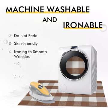 KOZYFLY Buffalo Plaid Area Rug 3x5 Ft Stylish Washable Mat