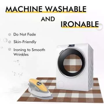 KOZYFLY Buffalo Plaid Area Rug 3x5 Ft Stylish Washable Mat