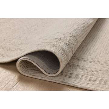 Loloi Amber Lewis Windsor Collection WIN-01 Ivory/Stone 8'-6" x 11'-6" Area Rug