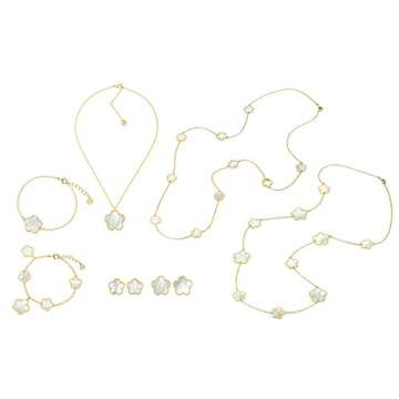 BIJOUX BOBBI [Gift Packaging Mother of Pearl Fashion Collection Jewelries (A3542EGM GOLD 18MM MOP)