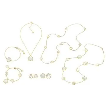 BIJOUX BOBBI [Gift Packaging Mother of Pearl Fashion Collection Jewelries (A3542EGM GOLD 18MM MOP)