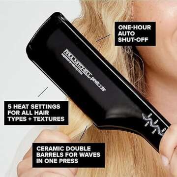 Paul Mitchell Pro Tools Express Ion WavePress Ceramic Deep Waver, Fast-Heating to Create a Variety of Wavy Hairstyles, including Deep Waves, Beach Waves, Mermaid Hair + Crimped Hair