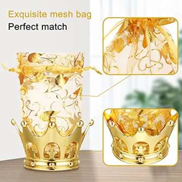 Gold Fillable Crown Goblet Bags for Perfect Celebrations