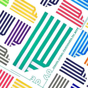 Exclusivo Mezcla 4 Pack Large Cabana Stripe Lightweight Soft Microfiber Beach Towels, Highly Absorbent Travel Pool Towel (30x60 Inches, Caribbean Green)