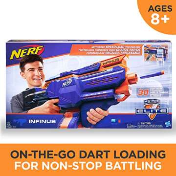 NERF Infinus N-Strike Elite Toy Motorized Blaster with Speed-Load Technology