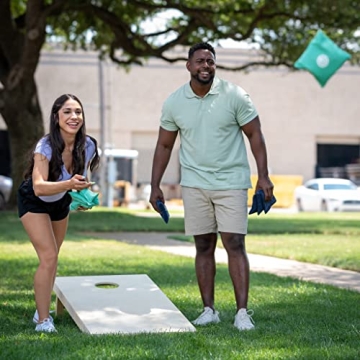 Caliber Games Solid Wood Premium Cornhole Set - 4'x2' Regulation Cornhole Game w/Carrying Case & Set of 8 Cornhole Bean Bags w/Tote