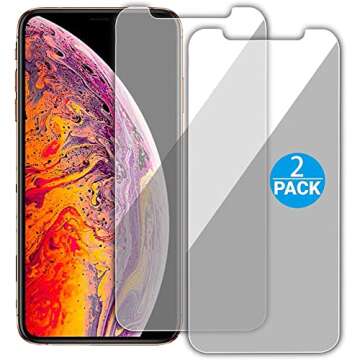 Ailun Privacy Screen Protector for iPhone 11 Pro Max/iPhone Xs Max [6.5 Inch] 2Pack Anti Spy Private Case Friendly Tempered Glass