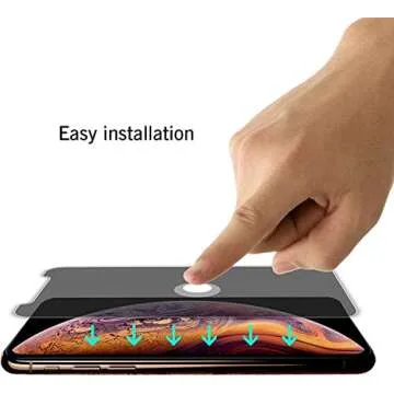 Ailun Privacy Screen Protector for iPhone 11 Pro Max/iPhone Xs Max [6.5 Inch] 2Pack Anti Spy Private Case Friendly Tempered Glass