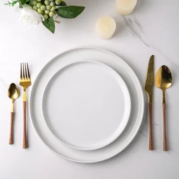 AmorArc Stoneware Dinnerware Set Service for 4 - Durable & Stylish