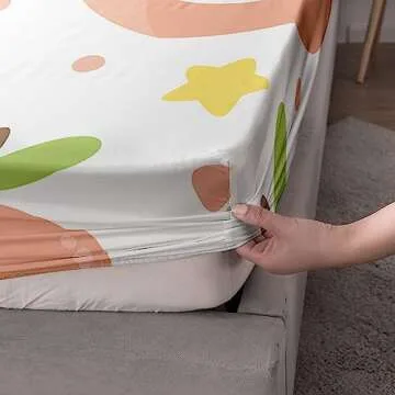 BailiPromise Kids Sheet Set Fitted Sheet,Children Bedding Set,Bed Sheet Set with 16" Deep Pocket,Printed Bedding Sheets,100% Microfiber,Soft and Skin_Friendly