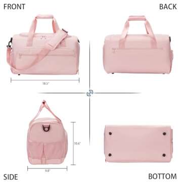 Stylish Women’s Gym Bag with Shoe Compartment and Wet Pocket