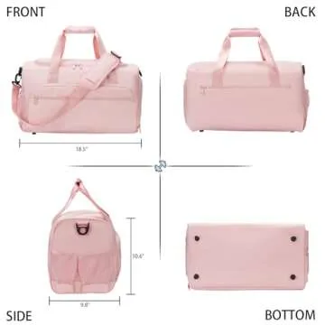 Stylish Women’s Gym Bag with Shoe Compartment and Wet Pocket