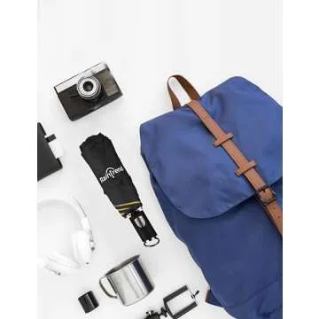 NEW Small Travel Compact Automatic Open and Close Umbrella for Backpack and Car with Teflon Coating Windproof Lightweight Folding Portable Sun and Rain Umbrellas for Women Men, Yellow inside, 38"