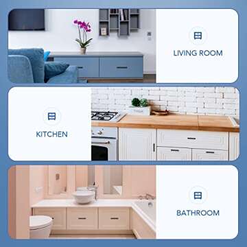 Ravinte 30 Pack Black Cabinet Pulls 3-3/4 Inch Square Cabinet Handles Matte Black Kitchen Hardware for Cabinet Drawer Pulls Come with Screwdriver