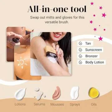 Keshima Self Tanner Brush, Large Self Tanning Brush for Face and Body, Kabuki Self-Tan Applicator for Smooth and Even Coverage