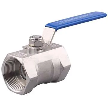 DERNORD Stainless Steel 1 1/2 Inch Ball Valve for Fluid Control