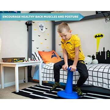 Studico ActiveChairs Kids Wobble Chair, Flexible Classroom Seating Improves Focus, Posture & Helps A...