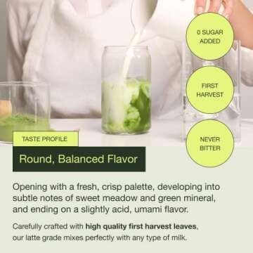 Encha Organic Latte Grade Matcha Powder - Premium Quality