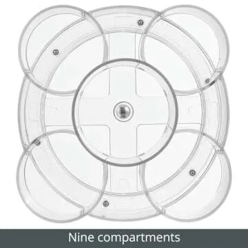 mDesign Makeup Lazy Susan Turntable for Organized Beauty