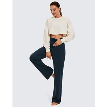 CRZ YOGA Women's Casual Wide Leg Sweatpants 31 inch
