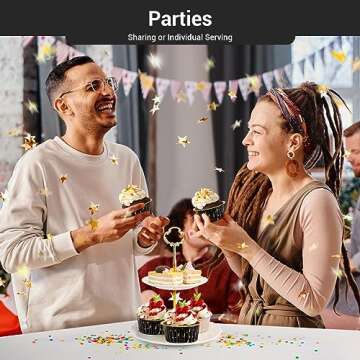 EUSOAR 50pcs Aluminum Muffin Liners with Lids