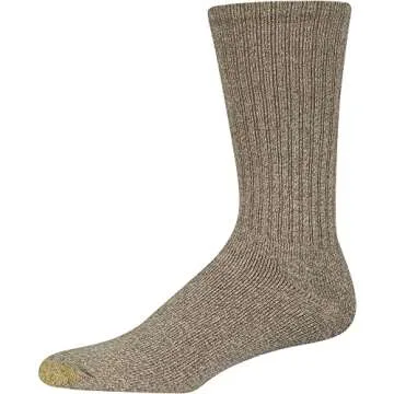 GOLDTOE Men's Harrington Crew Socks 6-Pairs Quality Comfort