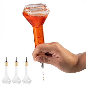 A Bar Above Bitters Bottle Set - 3.4 oz Elegant Glass for Cocktails