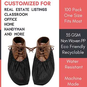 RE GOODS Extra Thick Shoe Covers for Professionals - 100 Pack