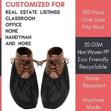 RE GOODS Extra Thick Shoe Covers for Professionals - 100 Pack