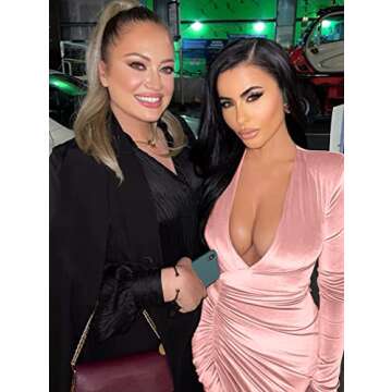 YMDUCH Velvet Long Sleeve Mini Dress for Parties