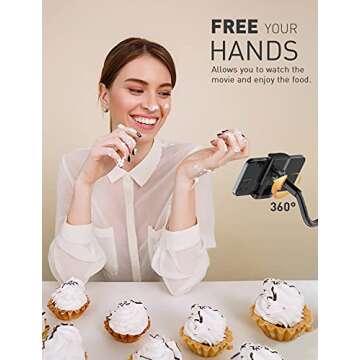 Tryone Gooseneck Phone Holder Stand for Bed Flexible Long 35-inch Arm Adjustable Cell Phones Mount Clamp on Desk Compatible with iPhone 12 Pro 12 11 Pro Xs 8 7 6 | Samsung S21 or Other 4"-7" Devices