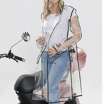 XUJIQI Clear Reusable Raincoat for Festivals and Outdoors