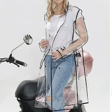 XUJIQI Clear Reusable Raincoat for Festivals and Outdoors