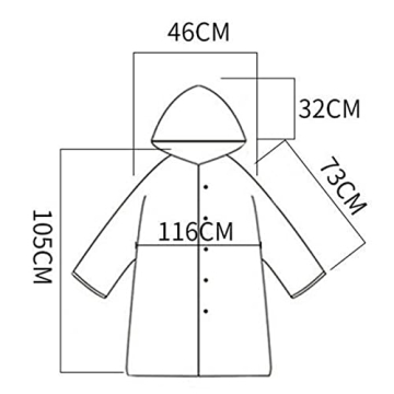 XUJIQI Clear Reusable Raincoat for Festivals and Outdoors