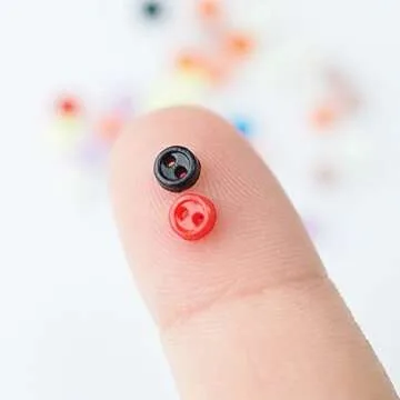 Wiosny Tiny 3mm Resin Buttons for Dolls & DIY Crafts