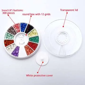 Wiosny Tiny 3mm Resin Buttons for Dolls & DIY Crafts